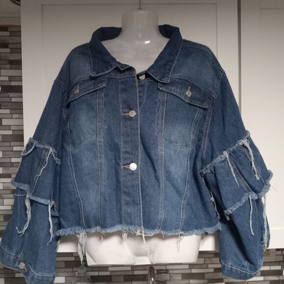 Jackets & Blazers - Thrill denim distressed jacket